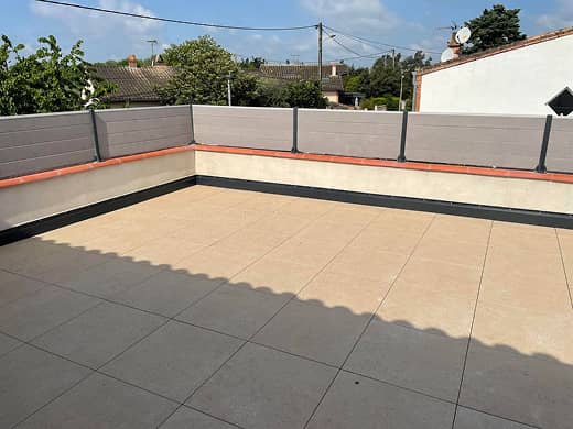 Photographie d'un toit terrasse réalisé par JTC Couverture.
